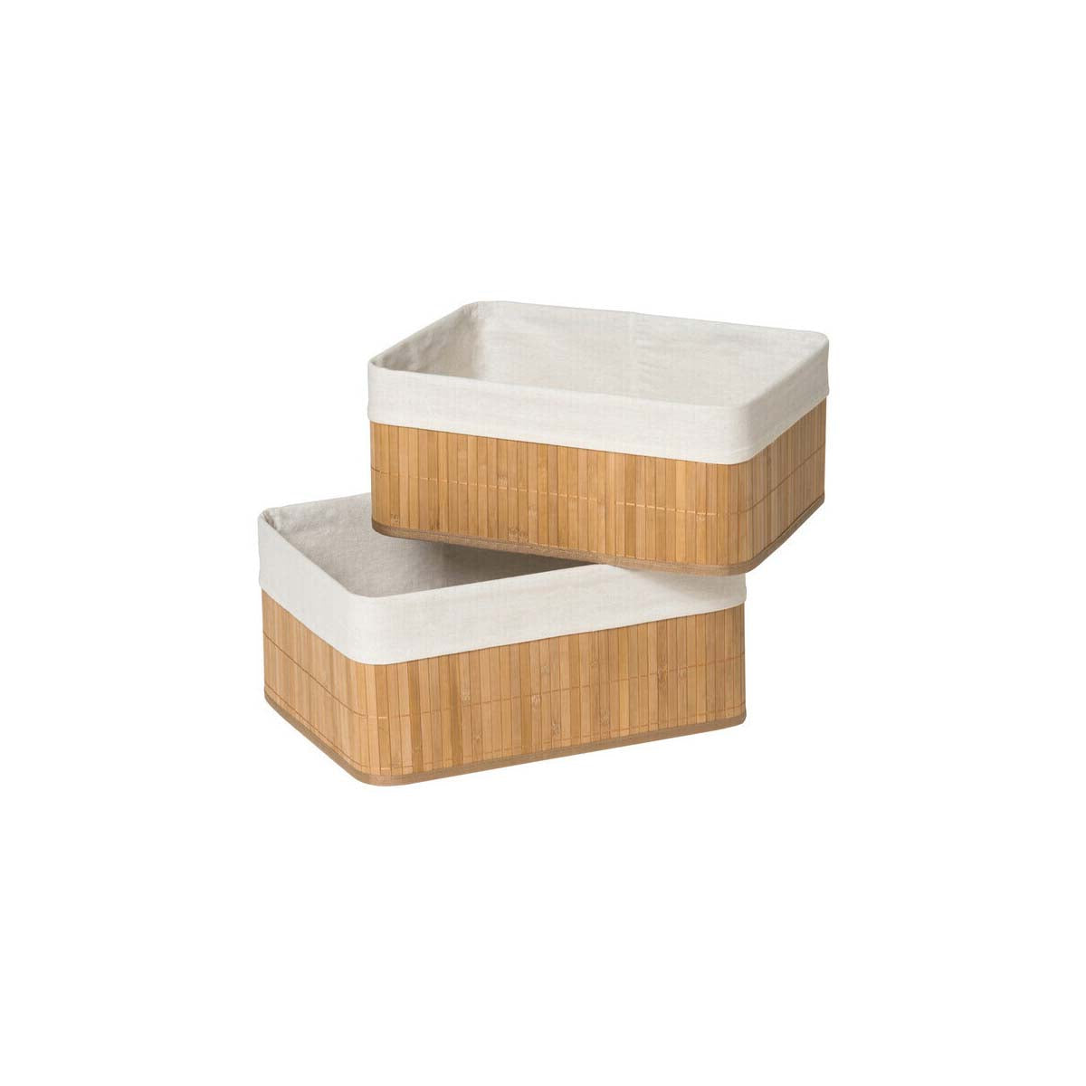 Set Of Two Kankyo Bamboo Storage Boxes