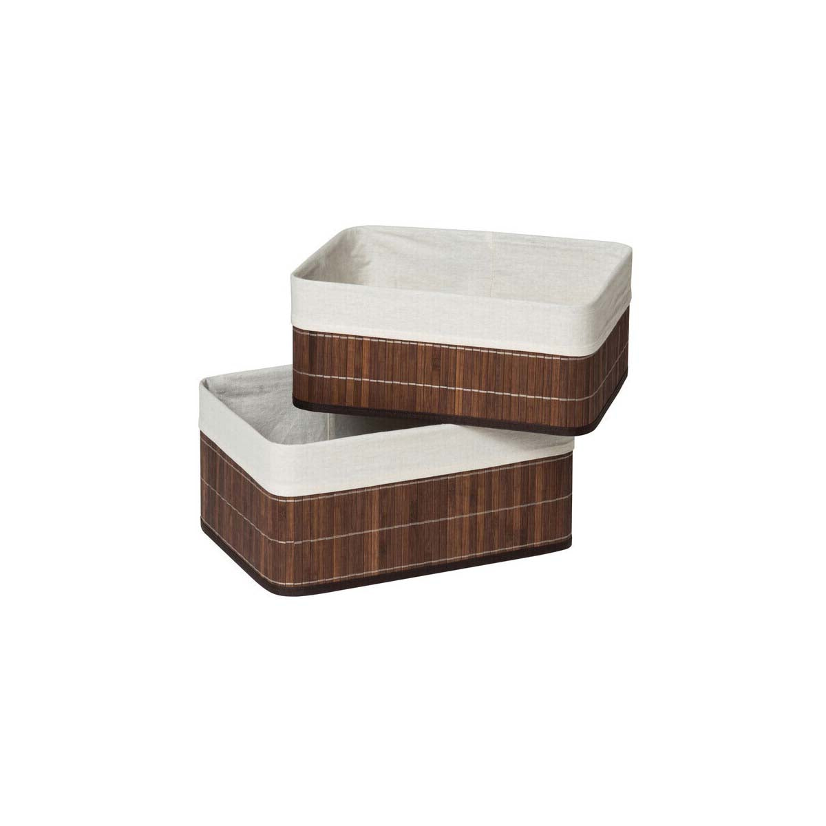 Kankyo Dark Brown Bamboo Storage Boxes
