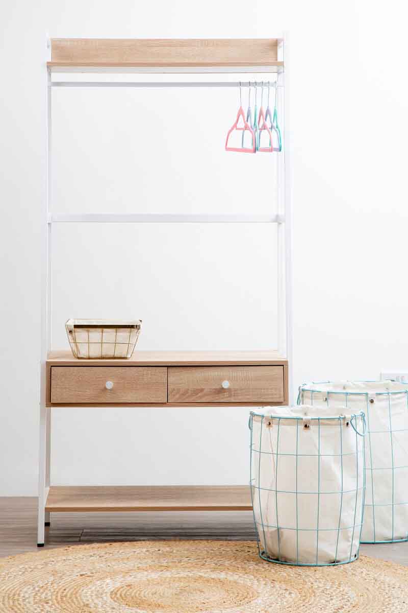 Harga Set Of Two Round Blue Wire Laundry Baskets