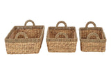 Lidi Set Of 3 Double Seagrass Rim Storage Baskets