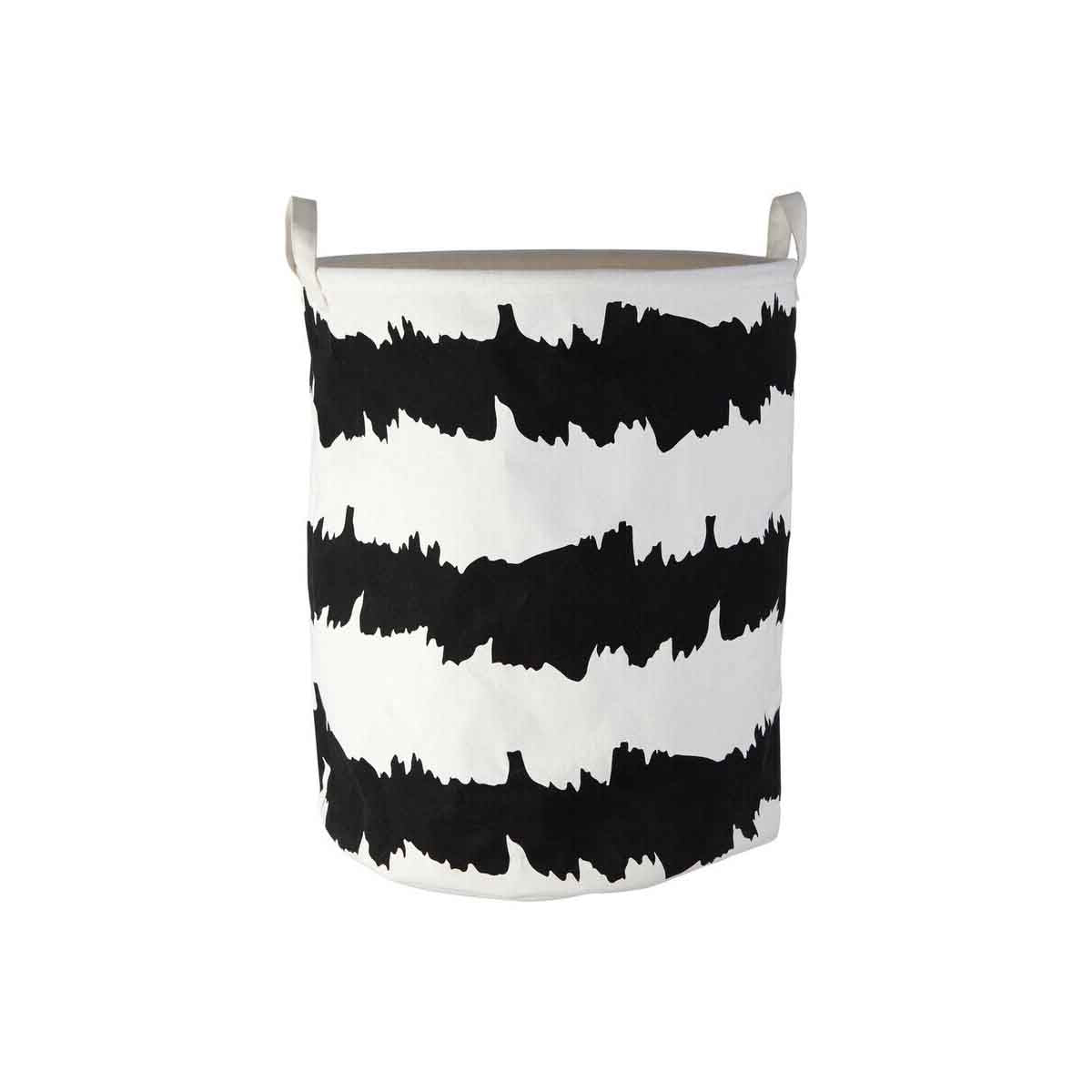 Harga Black And White Fabric Basket