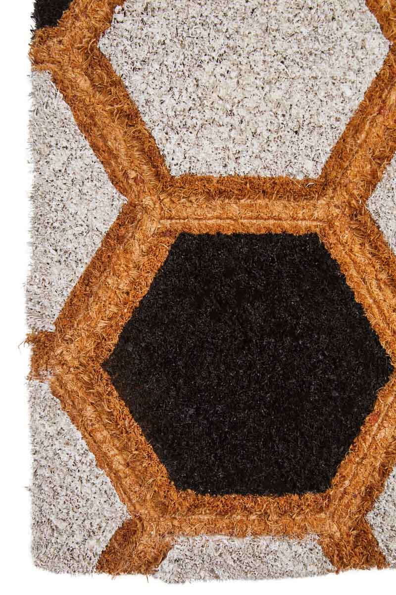 Filta Embossed Hexagon Coir Doormat