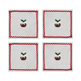 Christmas Puddings Cocktail Napkins | Set of 4