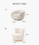 A532 Boucle Lounge Chair, Display (with scratches on the base)