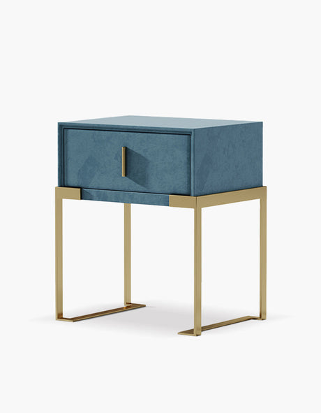 Acton Bedside Table, Velvet