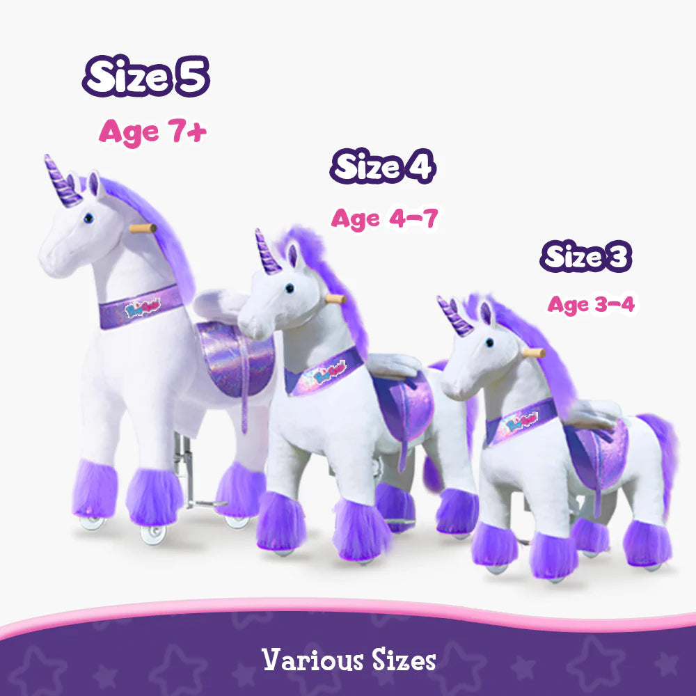 Ride-on Unicorn Age 3-5 Purple（UK&EU in Stock）