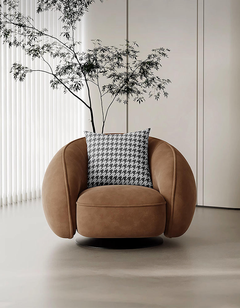 Abreu Swivel Accent Chair, Round Armchair