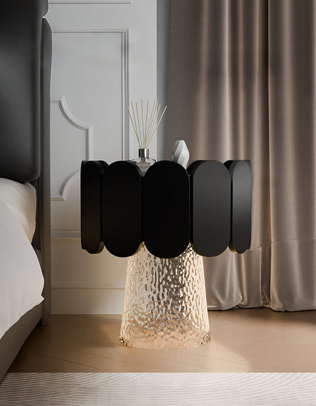 Thapa Bedside Table With Storage & Light Strip