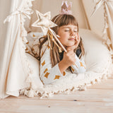 MINICAMP Large Floor Cushion With Tassels in Ecru