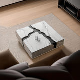 Aesop Low Coffee Table, Square Marble
