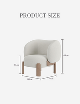 Thelonious Boucle Armchair, White Armchair