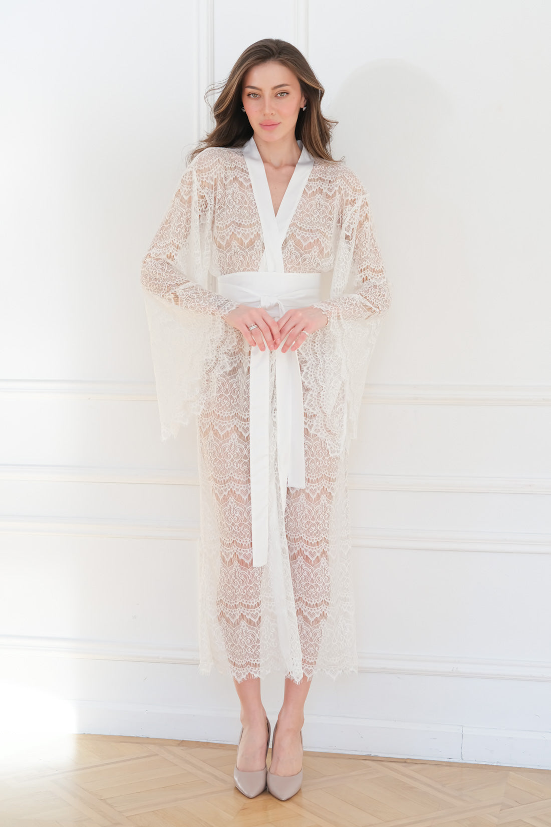 See Through Lace Dressing Gown