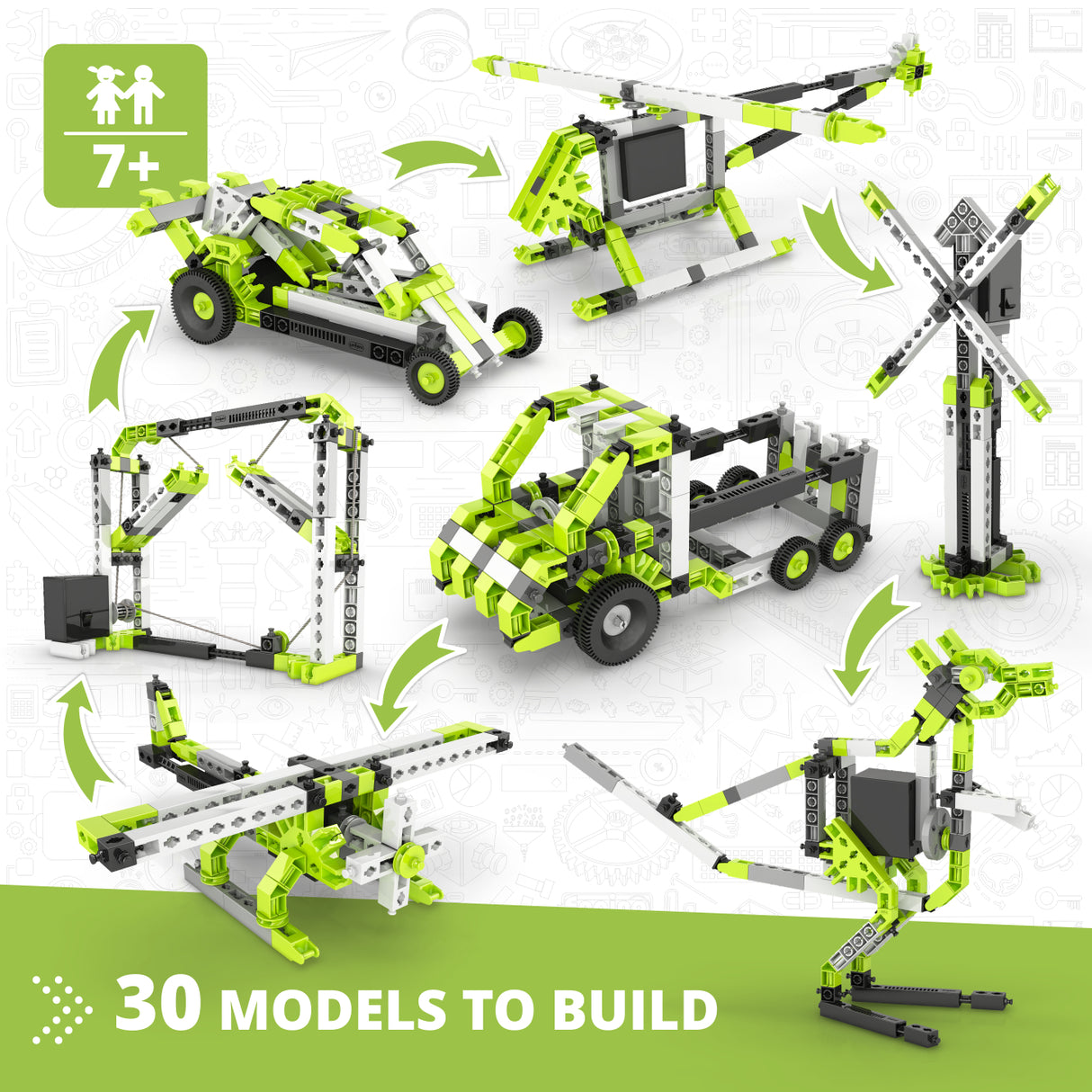 Engino Creative Builder: 30-in-1 Motorized Multi-Model Set