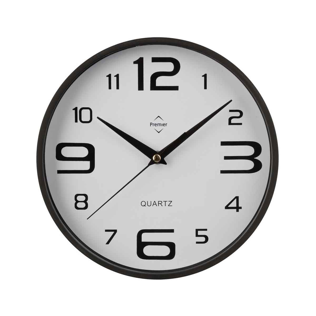 Black And White Plastic Wall Clock