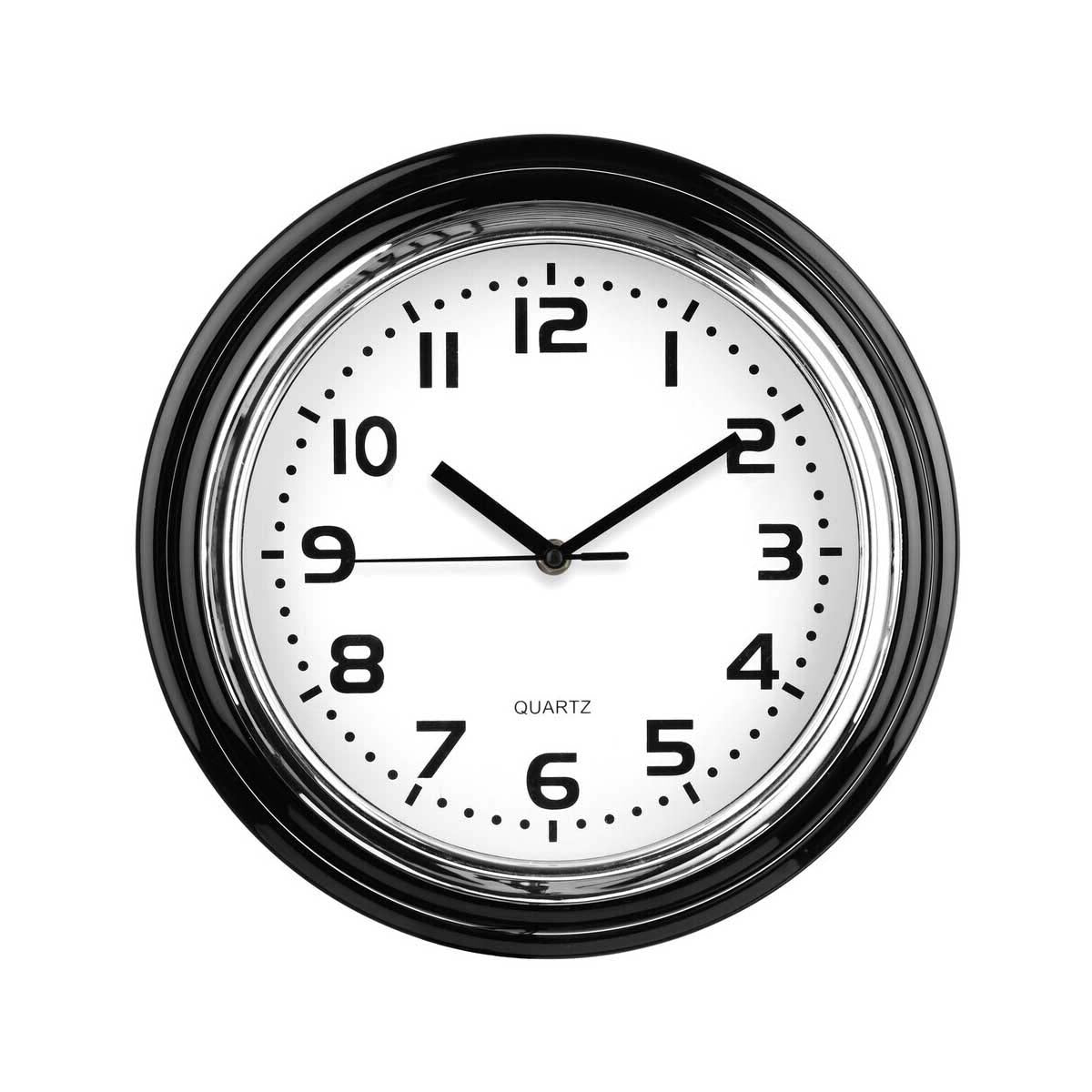 Siffer Chrome Finish Plastic Wall Clock