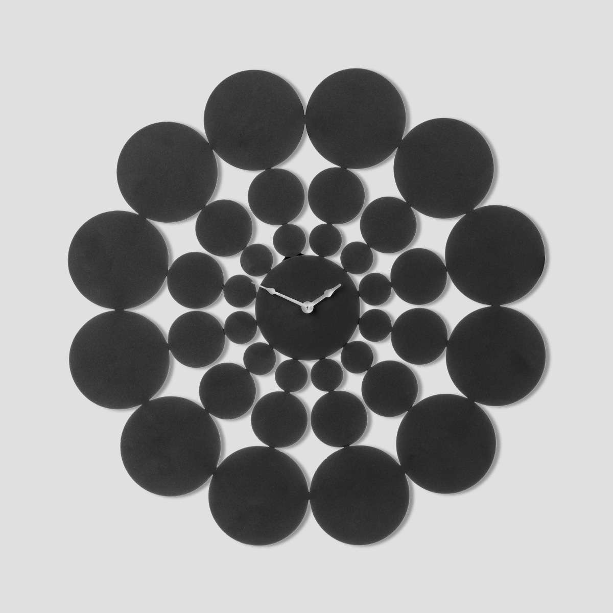 Ezell Black Discs Design Wall Clock