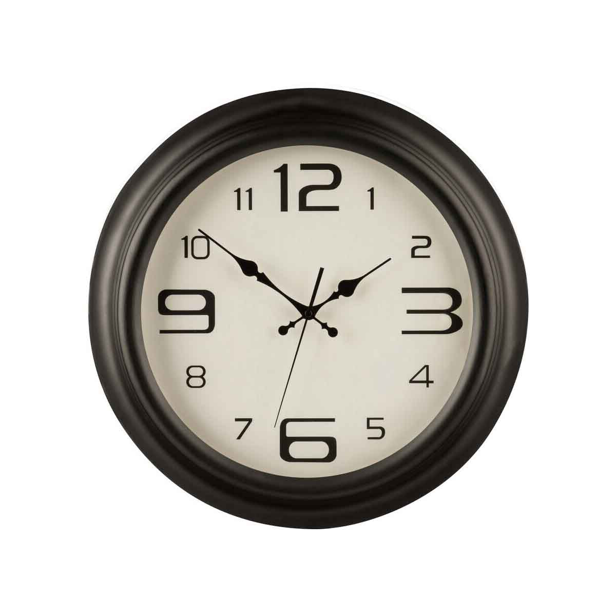 Myers Matt Black Metal Wall Clock