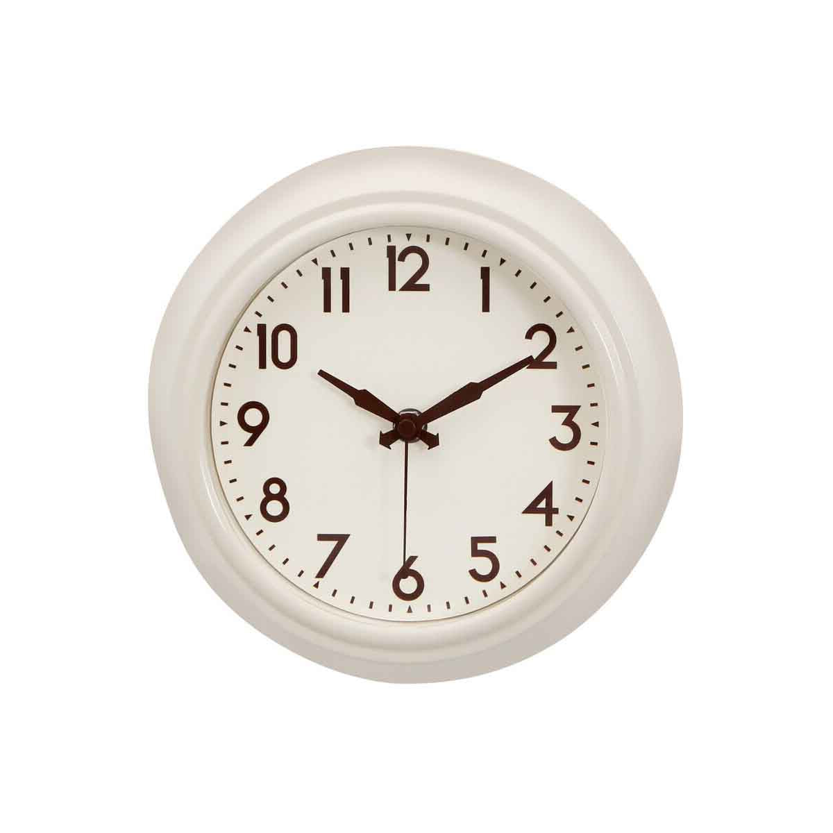 Maddox Cream Metal White Face Wall Clock