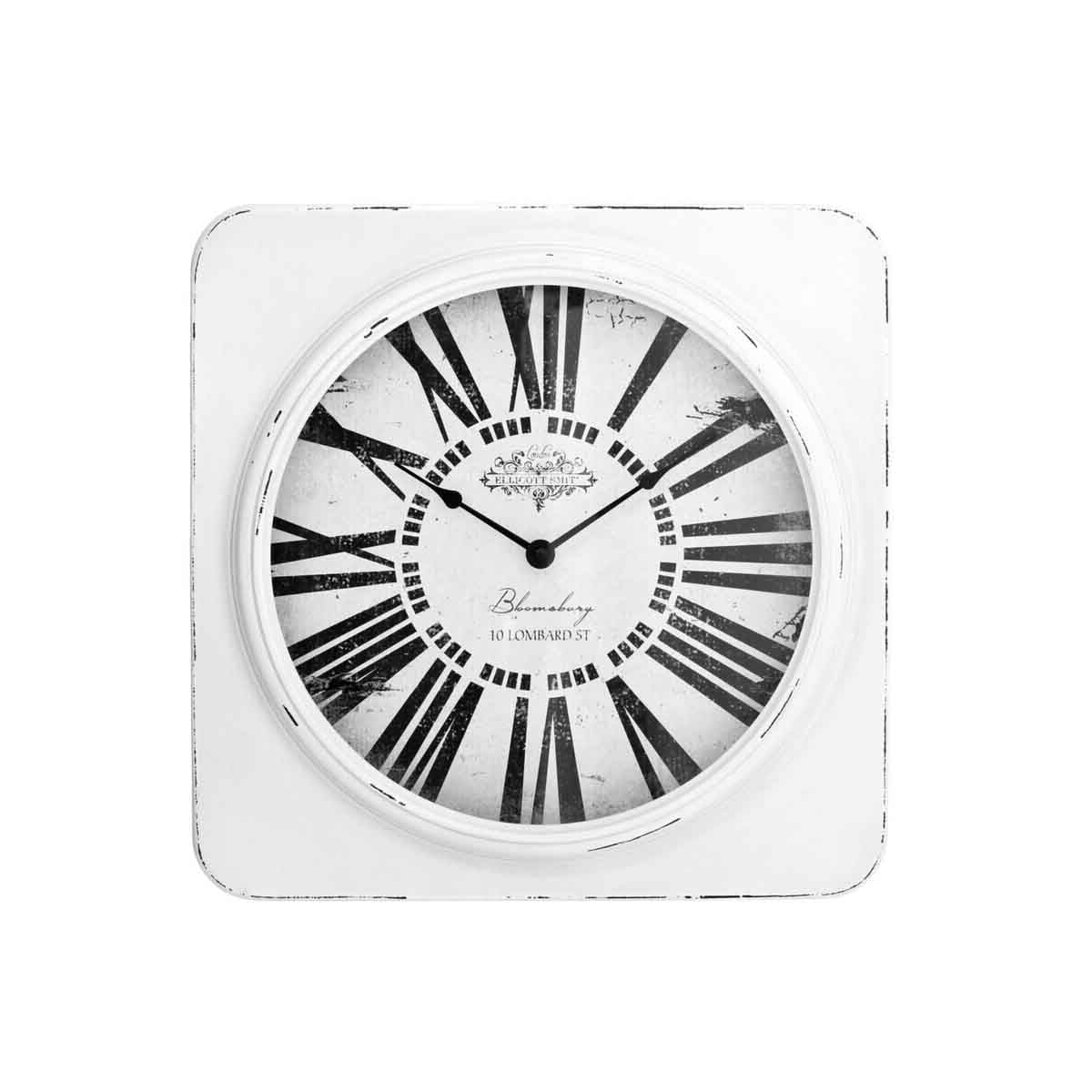 Cheston White Antique Finish Wall Clock