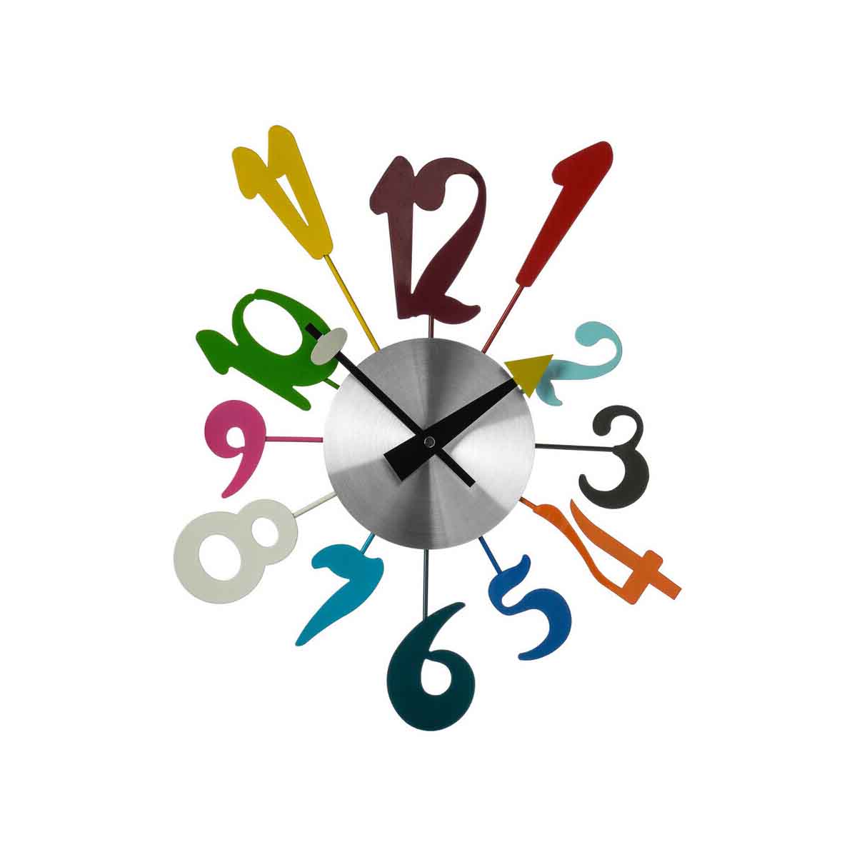 Franci Multi-Colour Funky Numbers Wall Clock