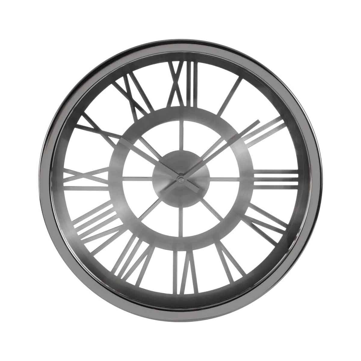 Bailie Chrome Finish Wall Clock