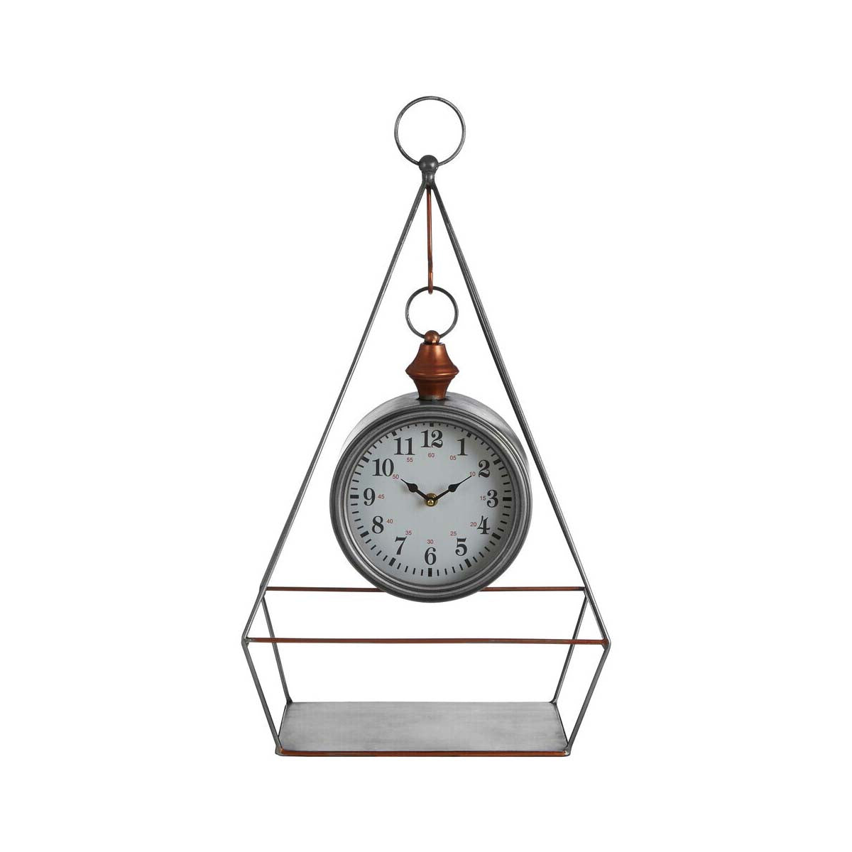 Hayden Antique Silver Finish Table Clock
