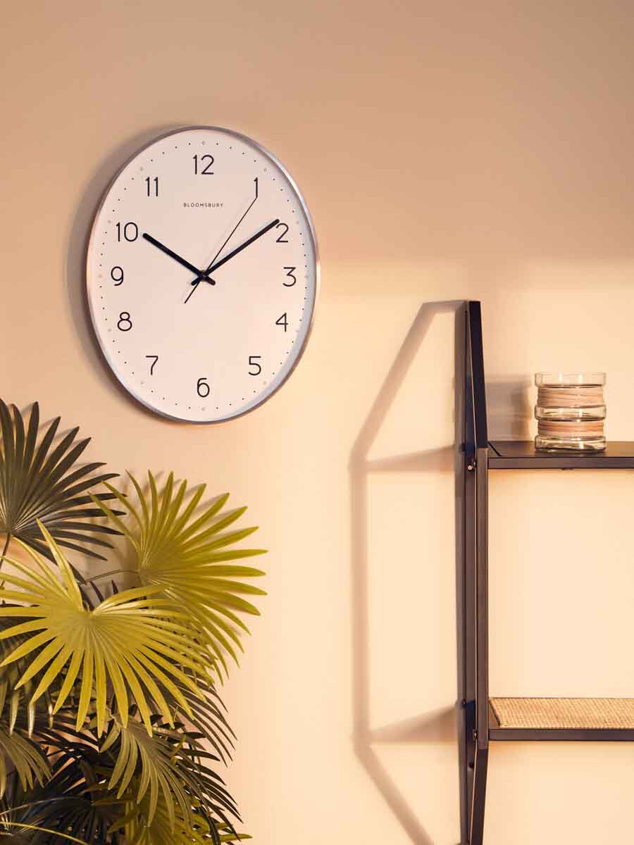 Elko Oval Wall Clock with Dark Grey Finish