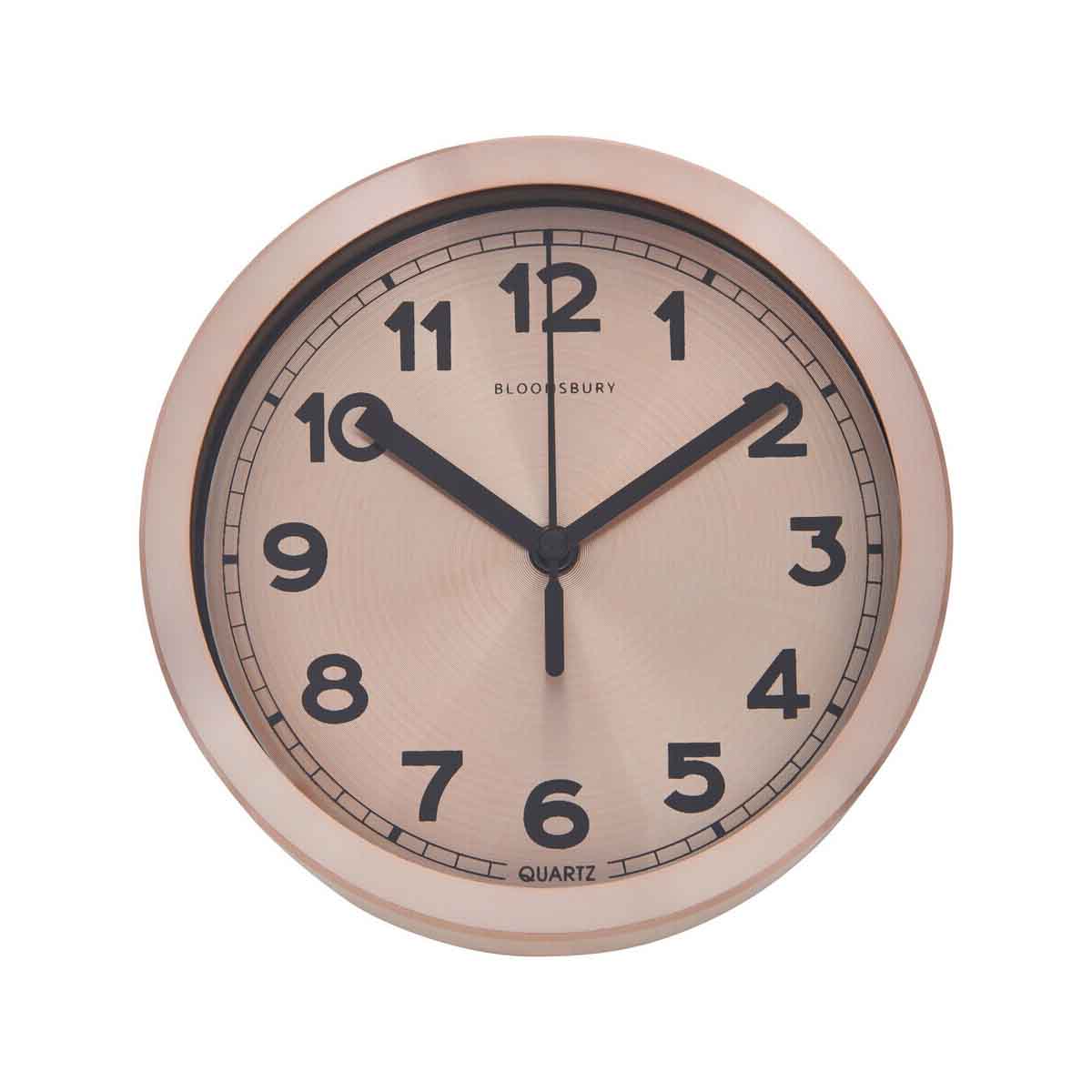 Elko Wall Clock with Copper And Black Finish