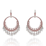 Rhodium Plated Cubic Zirconium Diamond Drops