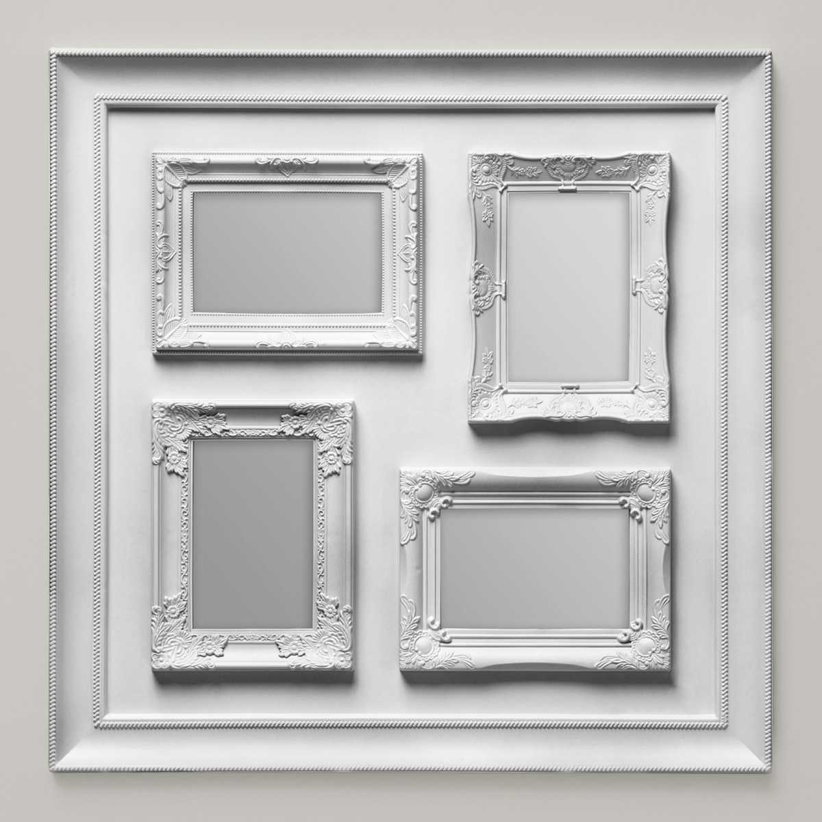 Maren Vintage Style Silver 4 Photo Frame