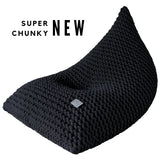 Chunky Knitted Bean Bag | CHARCOAL