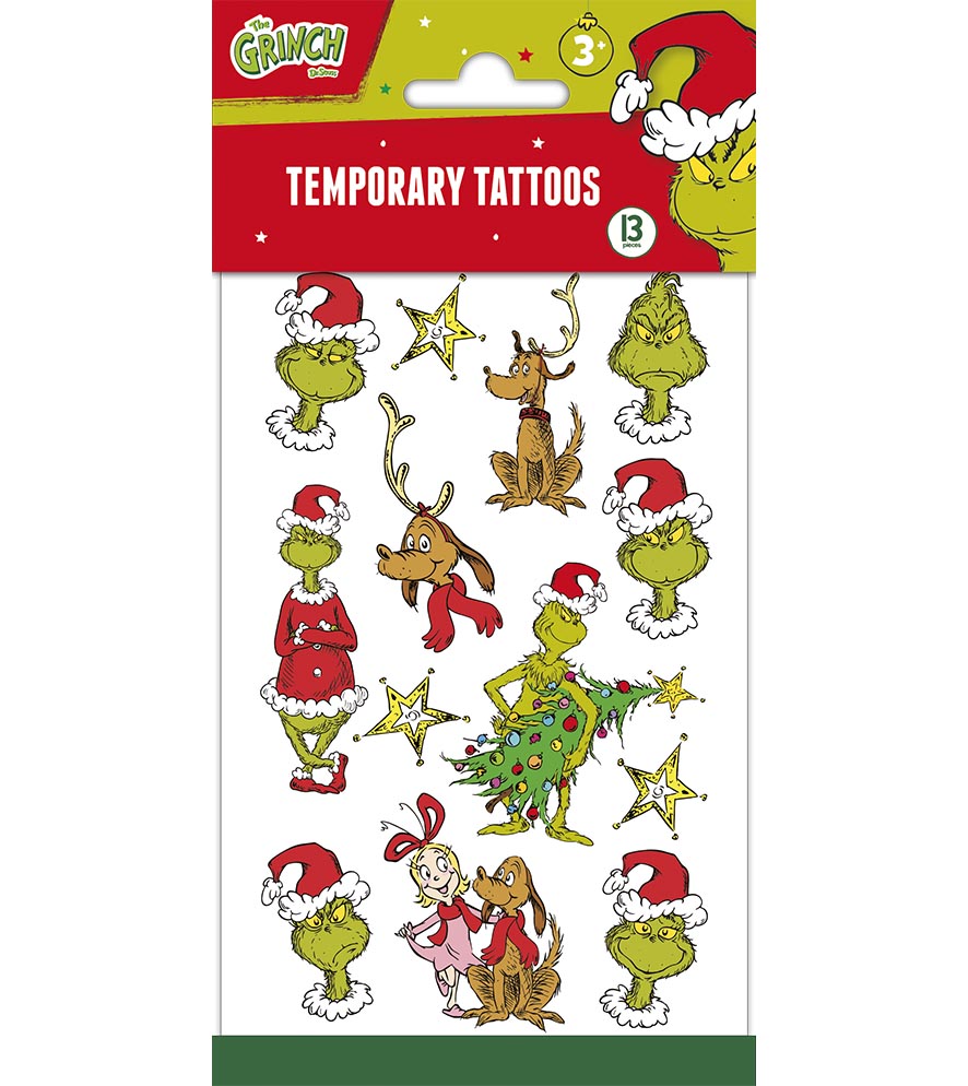 Grinch Temp Tattoos