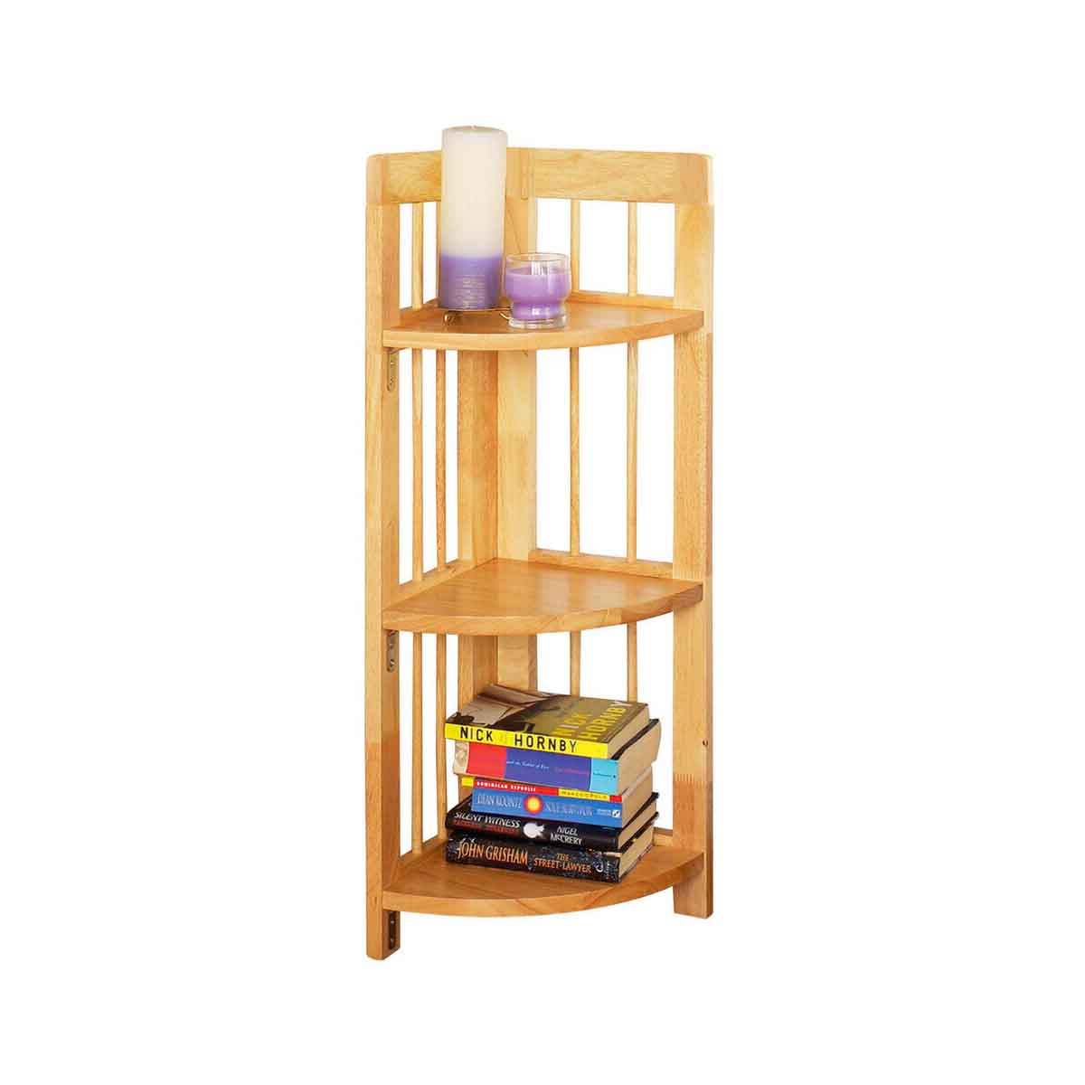 Heva 3 Tier Natural Box Frame Corner Unit