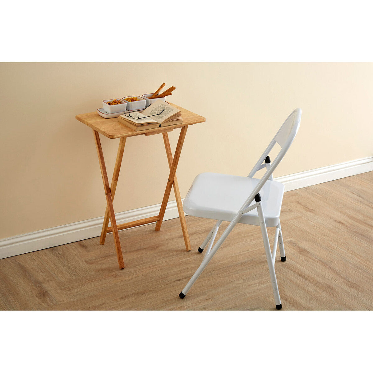 Hava Rubberwood Folding Multi-Use Table for Dining or Work