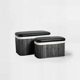 Bambi Set of Bamboo Storage Ottoman