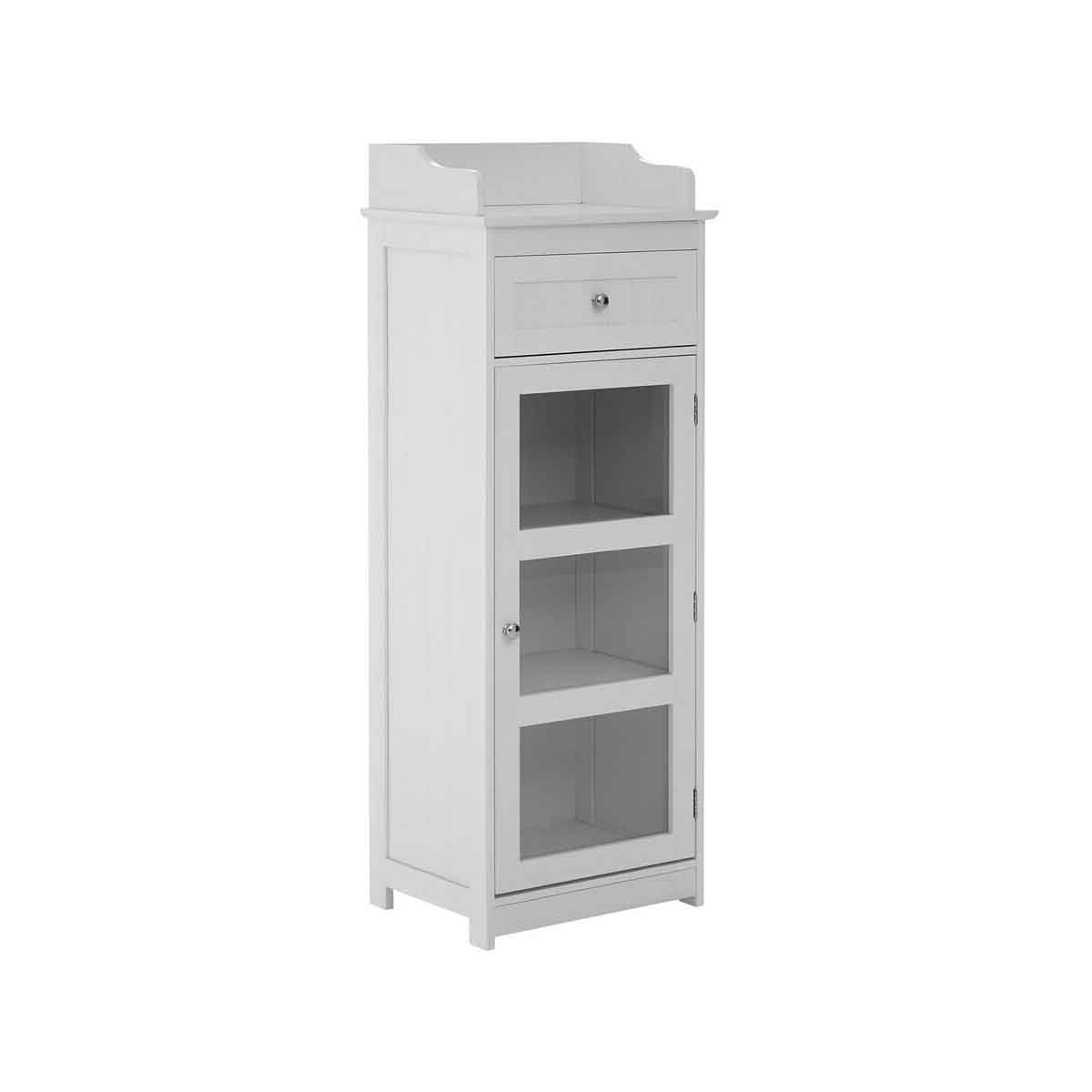 Portland Glass Door Floor Standing Cabinet
