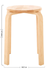Tropical Hevea Wood Stacking Stool