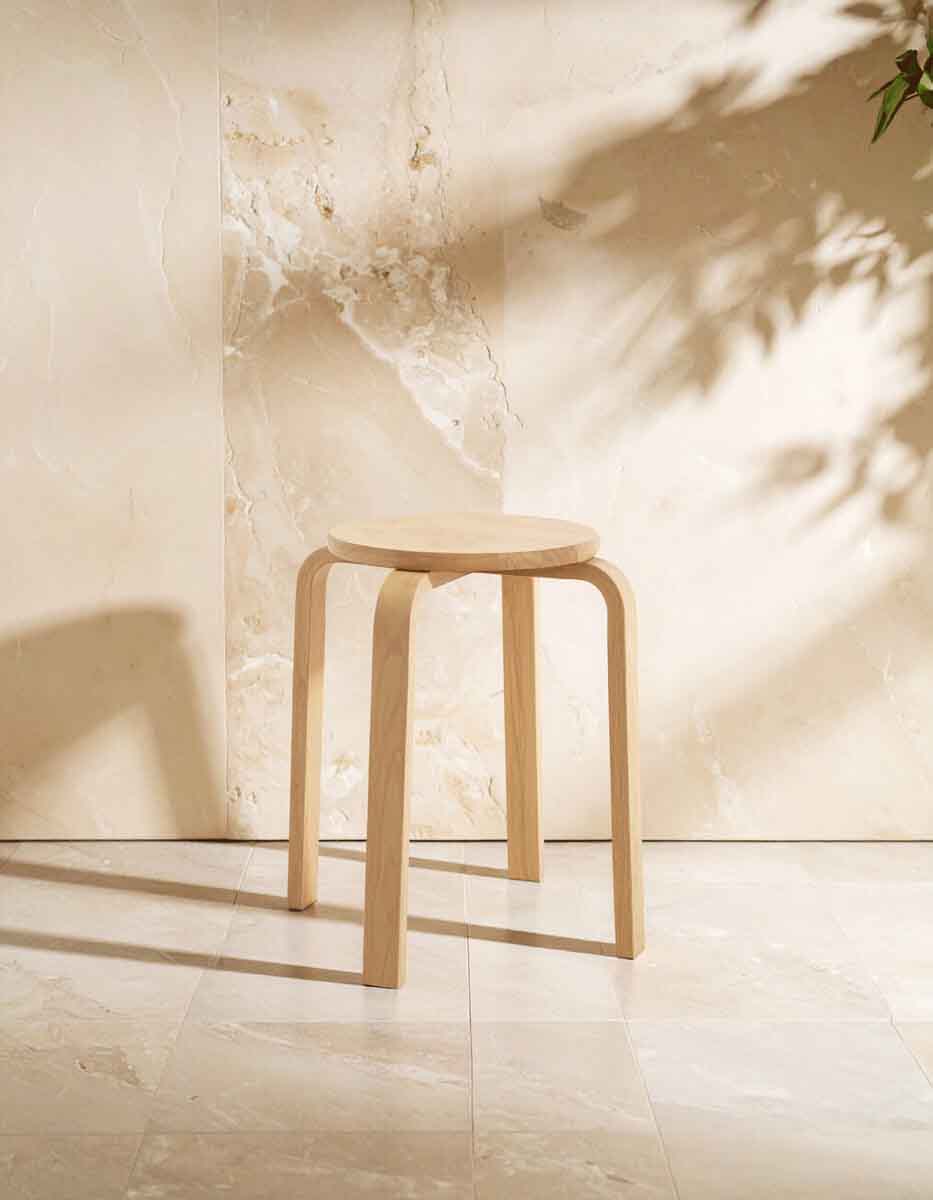 Tropical Hevea Wood Stacking Stool