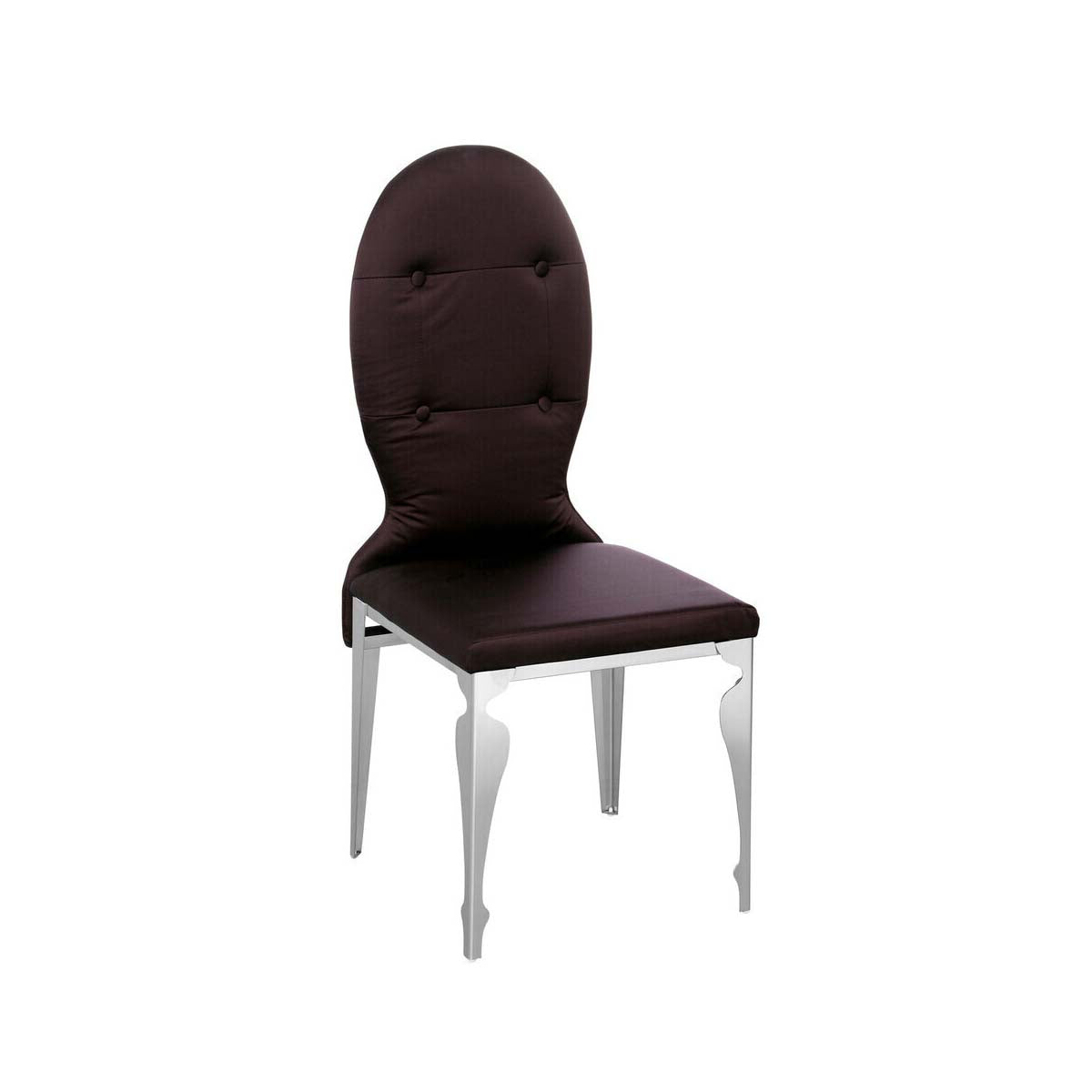 Silk Dining Purple Chair With Stainless Steel Legs
