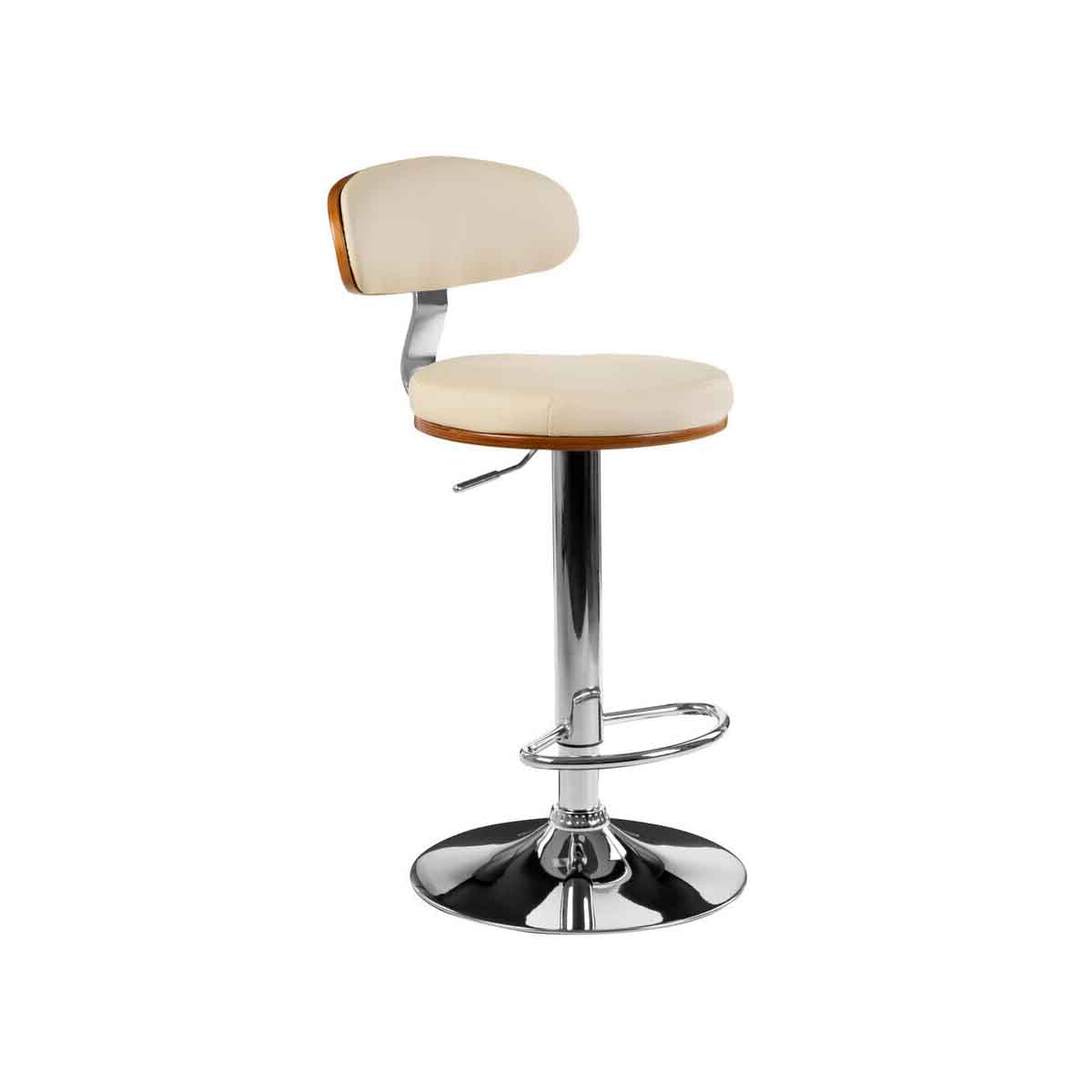 Bentwood Cream Bar Chair with Oval Back