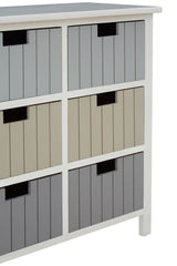 New England White 6 Drawers Chest