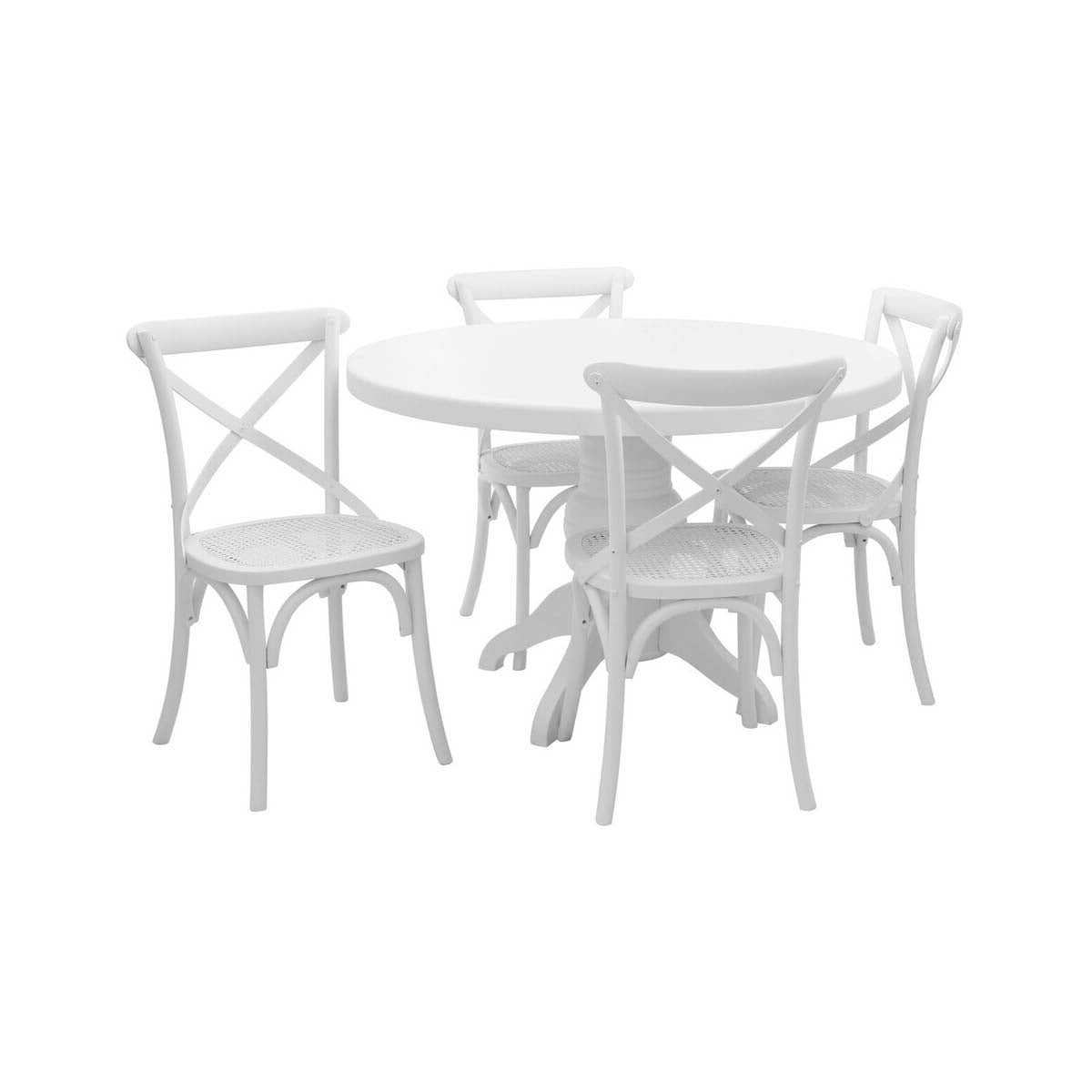 Vermont White Wash 5 Piece Dining Set