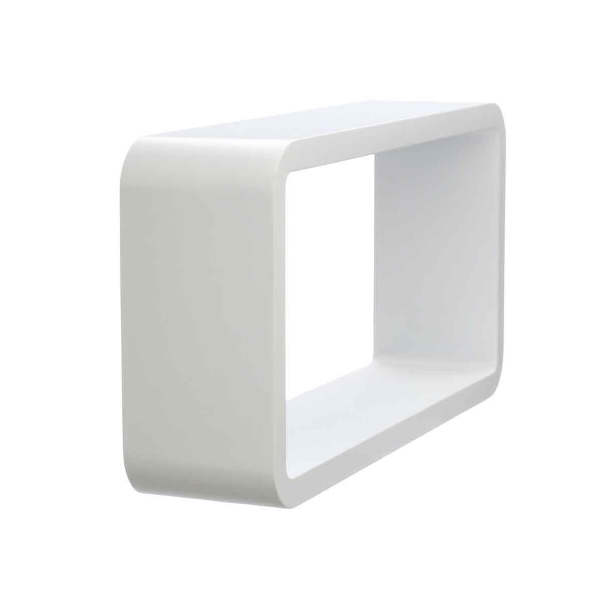 Set Of Three Varied White Wall Cubes