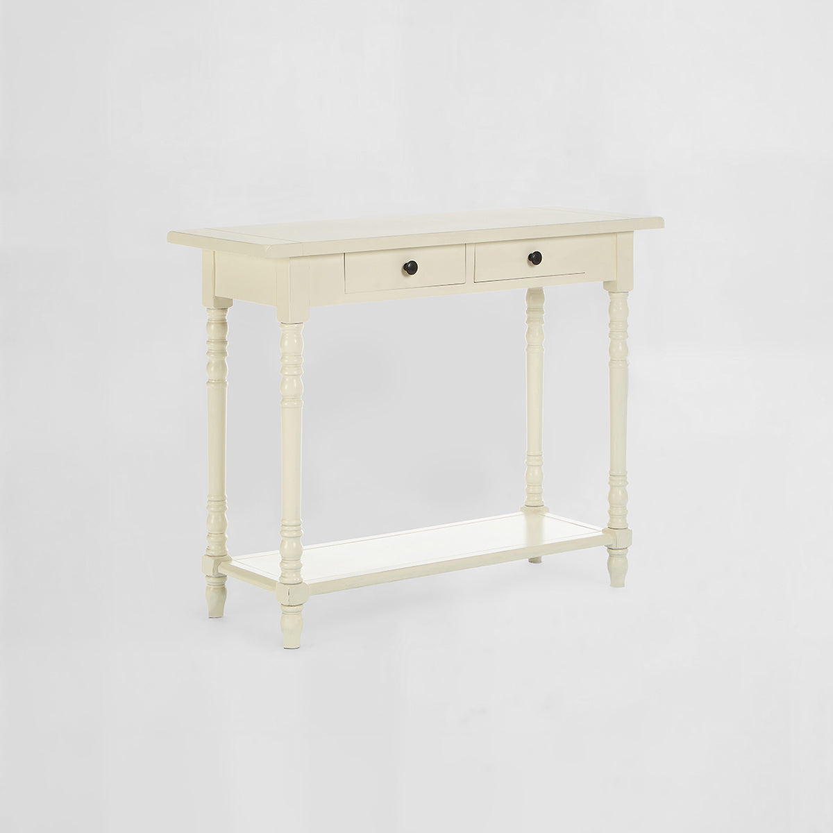 Heritage 2 Drawers White Console Table