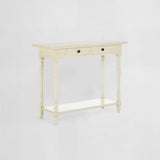 Heritage 2 Drawers White Console Table