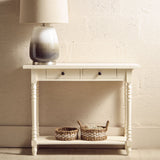 Heritage 2 Drawers White Console Table