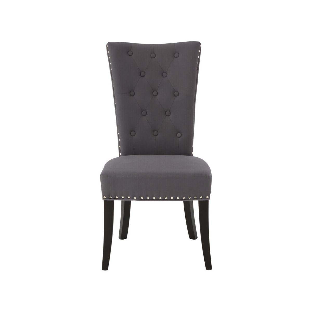 Regents Park Grey Cotton And Linen Dining Chair