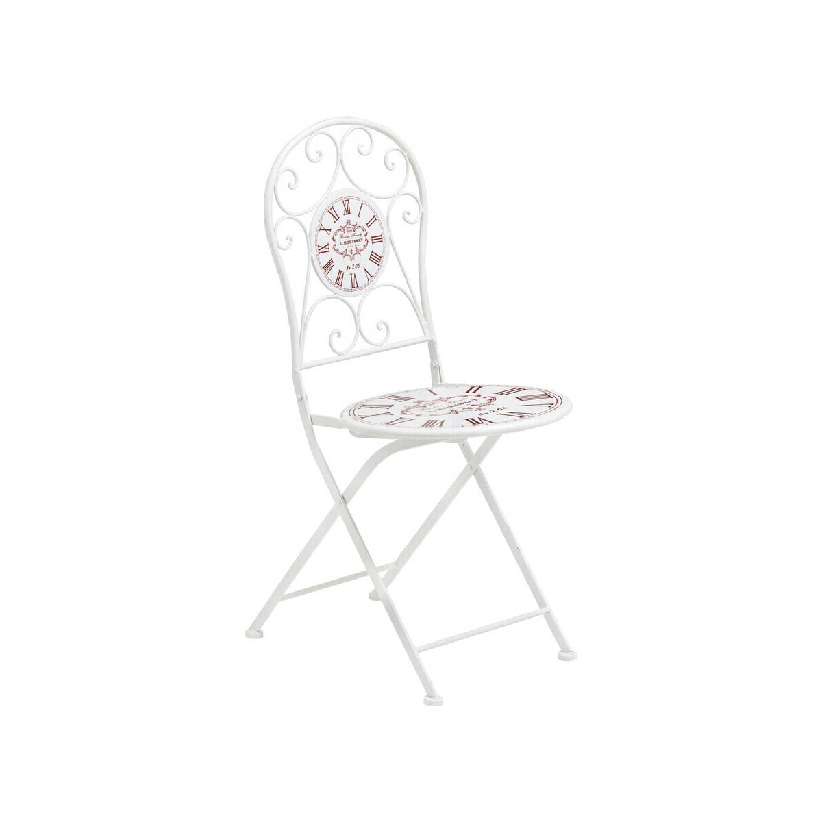 Cafe Cassis Cream Powder Coated Metal Chair