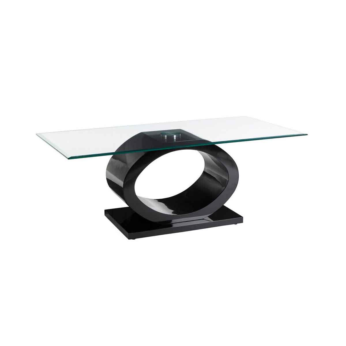 Halo O Shaped Coffee Table With Black Base