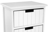 New England White Mdf 5 Drawers Chest